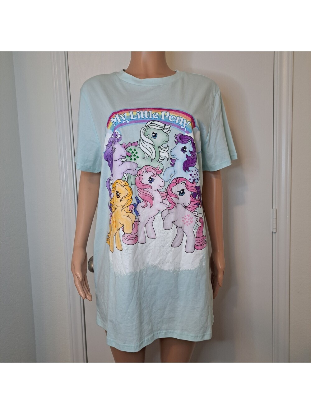 Dolls Kill X My Little Pony Oversized Tee Nightgown Light Blue Size M